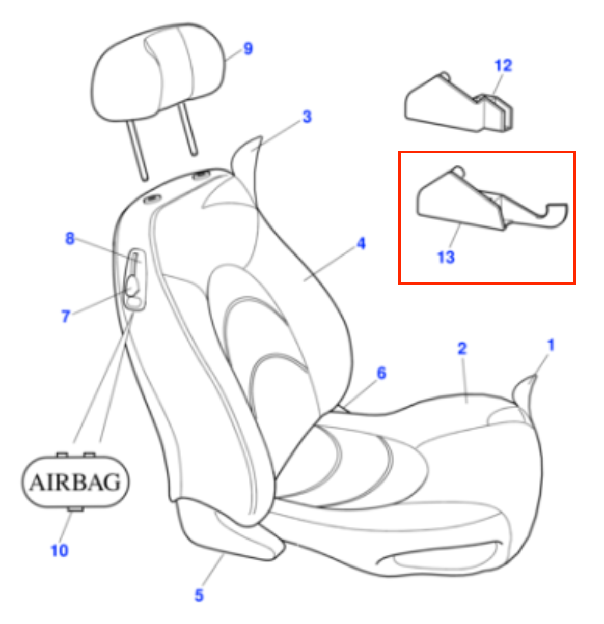 Jaguar XK8 Front Seat Internal Mechanism Cover Trim Left Or Right GJE4747 GJE4746 — view 4