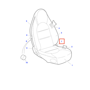 Jaguar XK8 XKR X100 Front Inner Seat Cover Trim Left Or Right All Color GJB4733AA / GJB4732AA — view 13