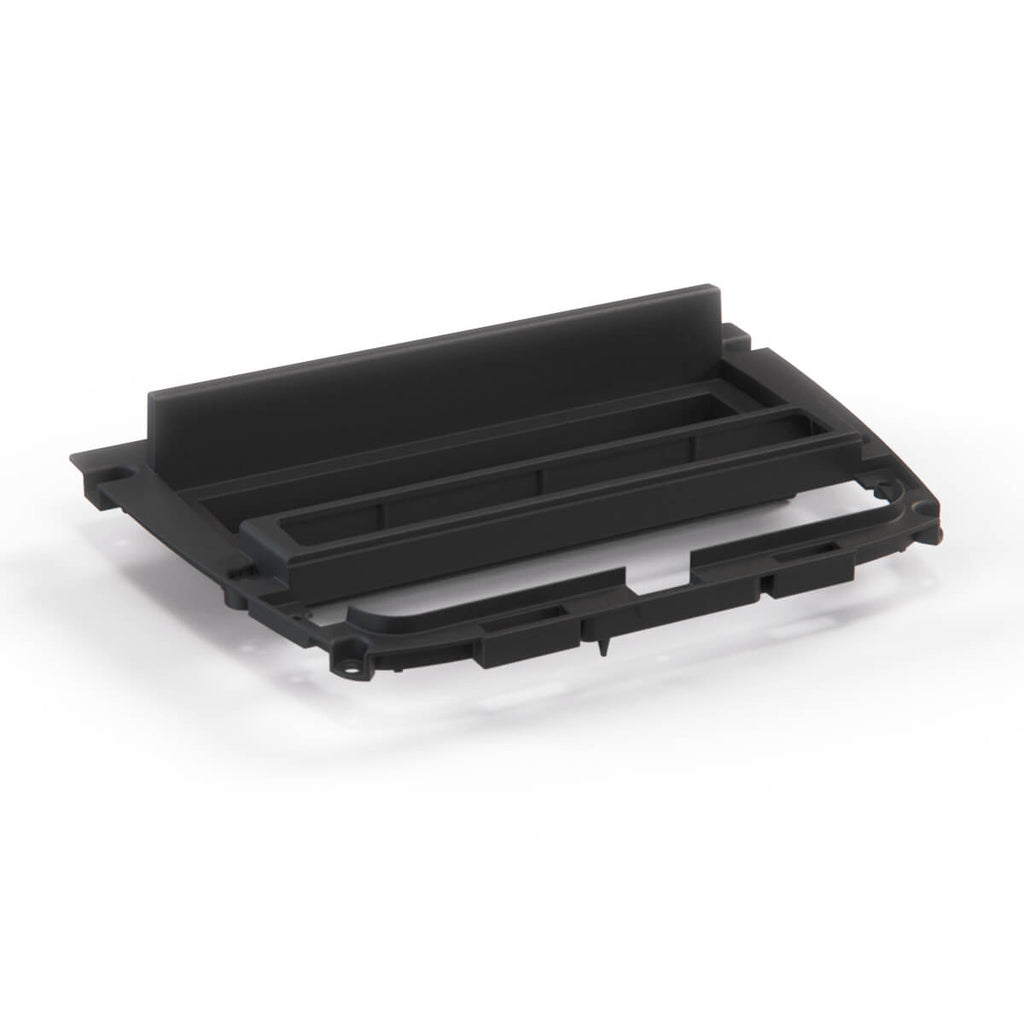 Jaguar XK8 / XKR X100 Radio / Climate Control Frame Bracket Black (LJB6318AA / 3W83-F045L70-CN) — view 2