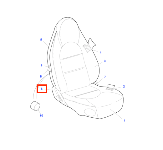 Jaguar XK8 XKR X100 Seat Hinge Inner Cover Trim Front Right Or Left Outer GJB4731AA / GJB4730AA — view 9