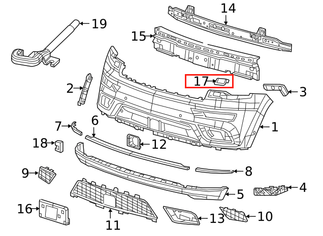 Jeep Grand Cherokee Headlight Lamp Washer Cover Left or Right Side 5XL51TZZAA 5XL50TZZAA — view 3