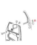 Jeep Wrangler JK Door Side Mirror Triangle Flag Applique Left or Right Black (55078137AA / 55078136AA) — view 4