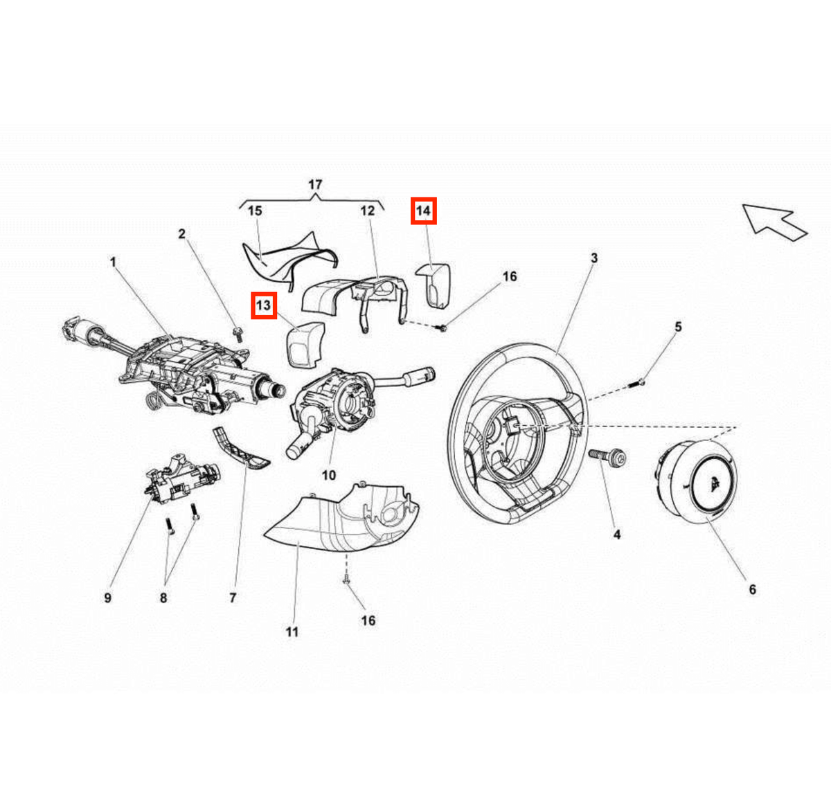 Lamborghini Gallardo Dash Switch Housing Bracket Left or Right Black (400953561C / 400953562C) — view 4