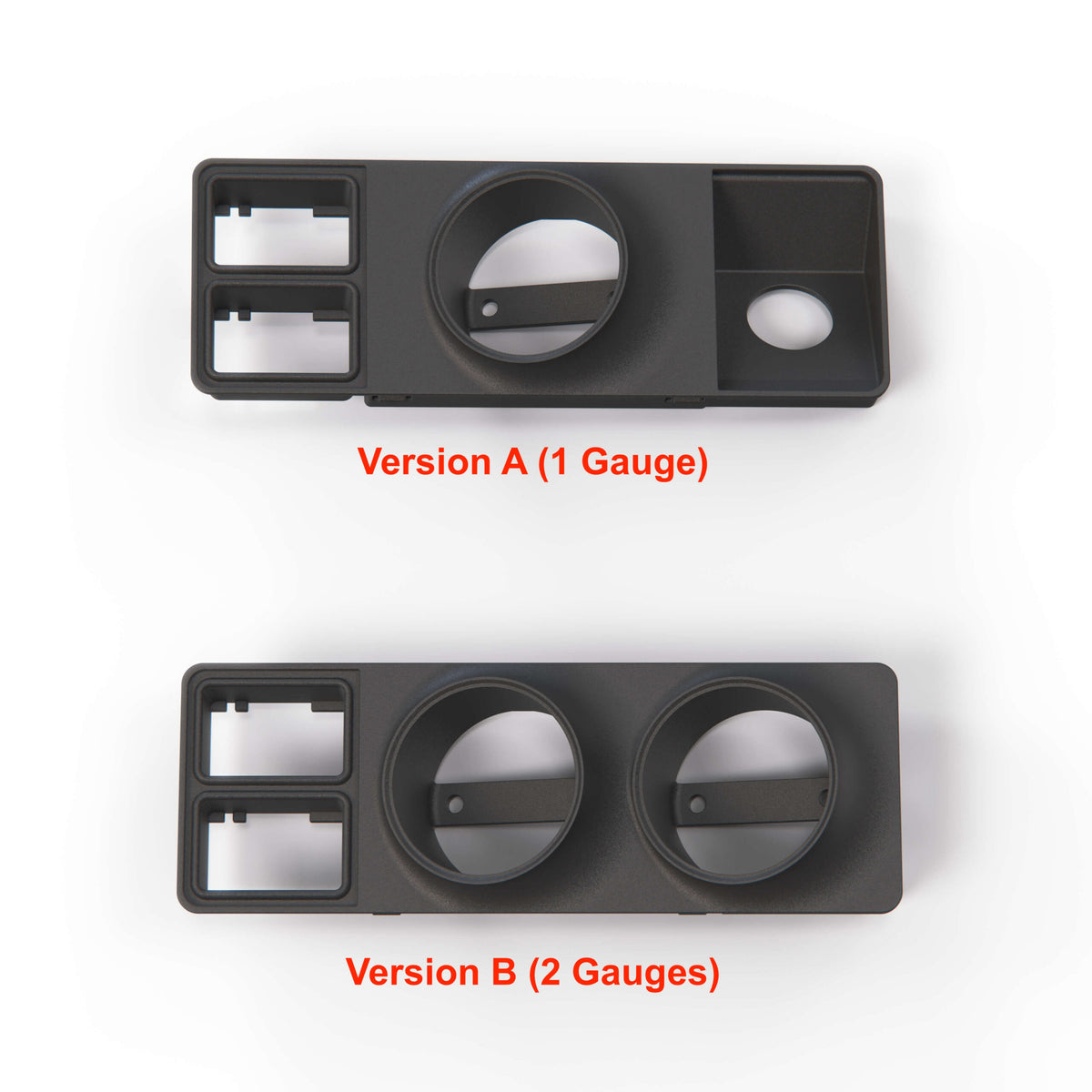 Lancia Beta Montecarlo / Scorpion Centre Console Custom Gauge Holder 2 Versions Black / Grey (82326592)