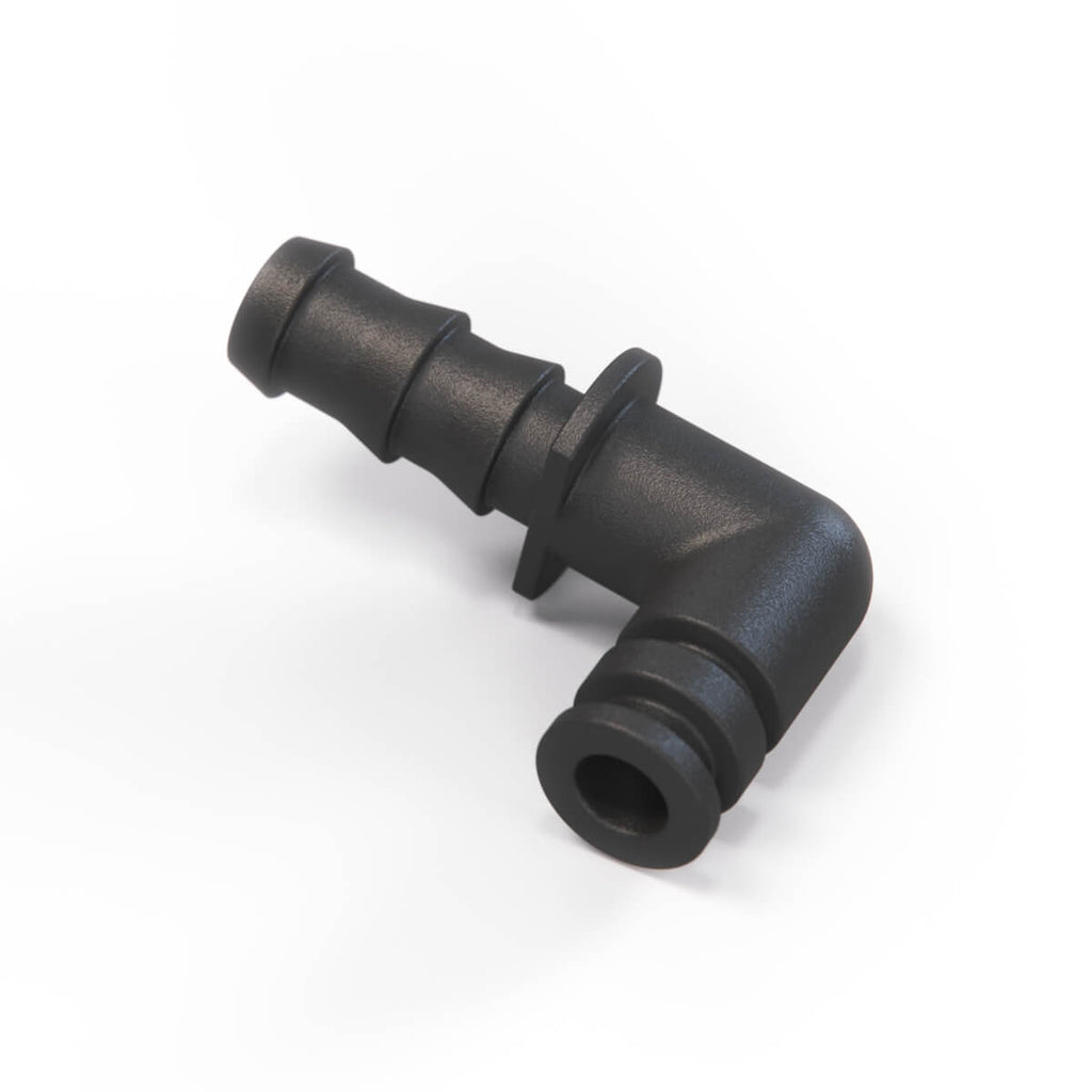 Lancia Delta I 831 GT i.e. Submersible Fuel Pump Fitting 90° Elbow Connector Black (82419325 / 5992146)