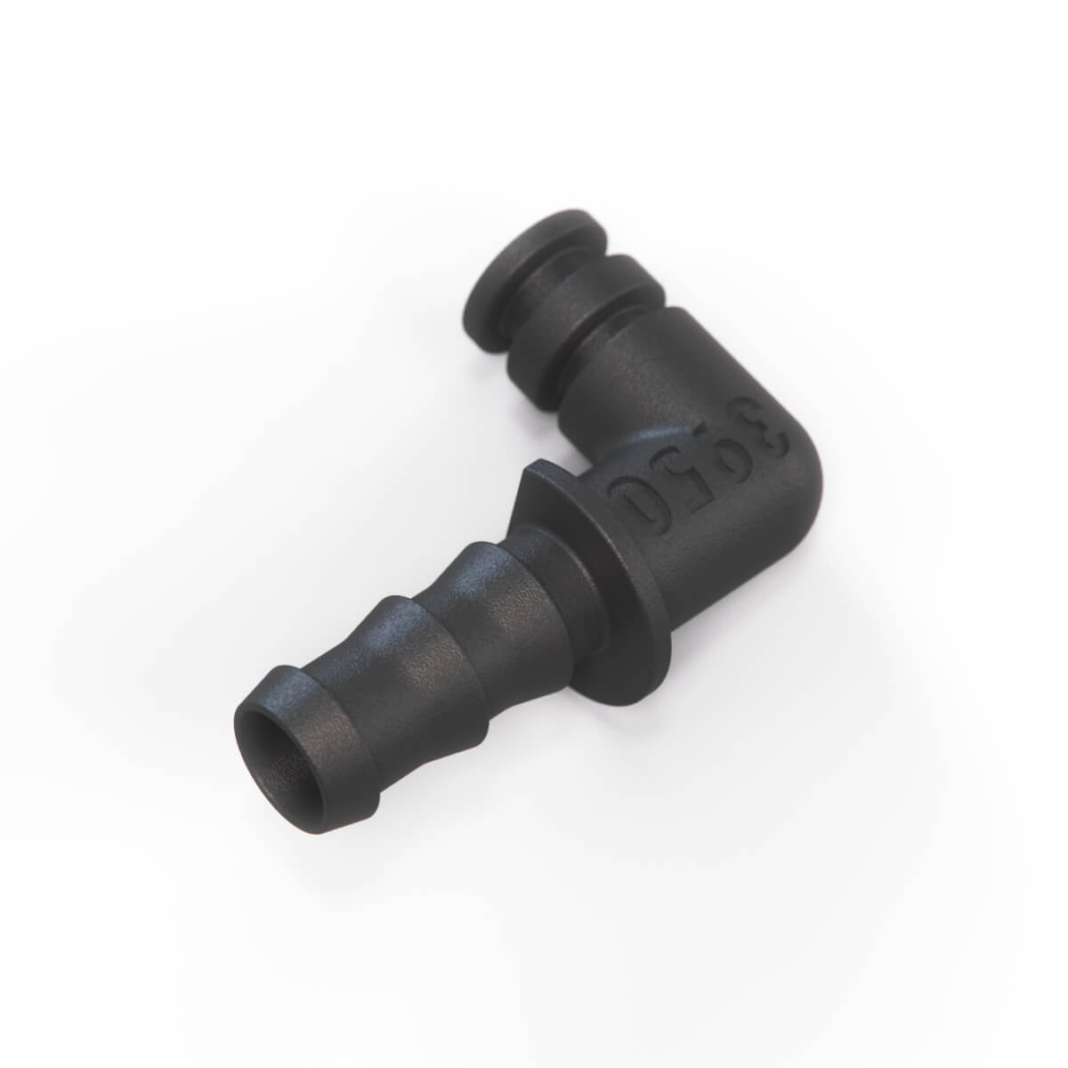 Lancia Delta I 831 GT i.e. Submersible Fuel Pump Fitting 90° Elbow Connector Black (82419325 / 5992146) — view 3