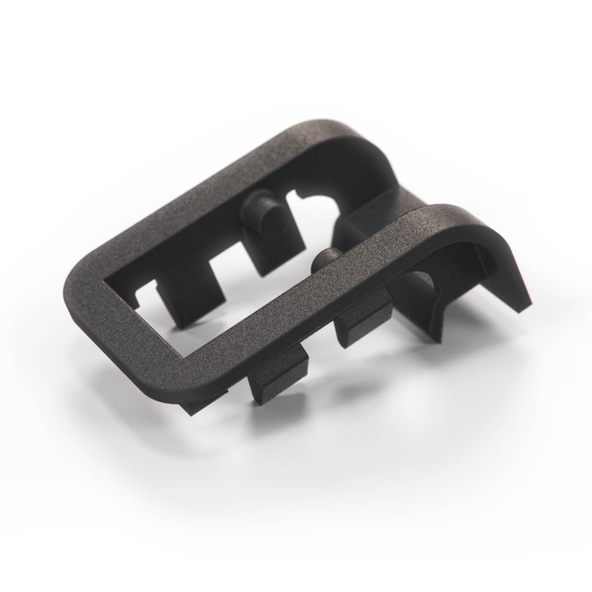 Lancia Delta I Door Lock Knob Frame Black (82423011 / 82341779) — view 2
