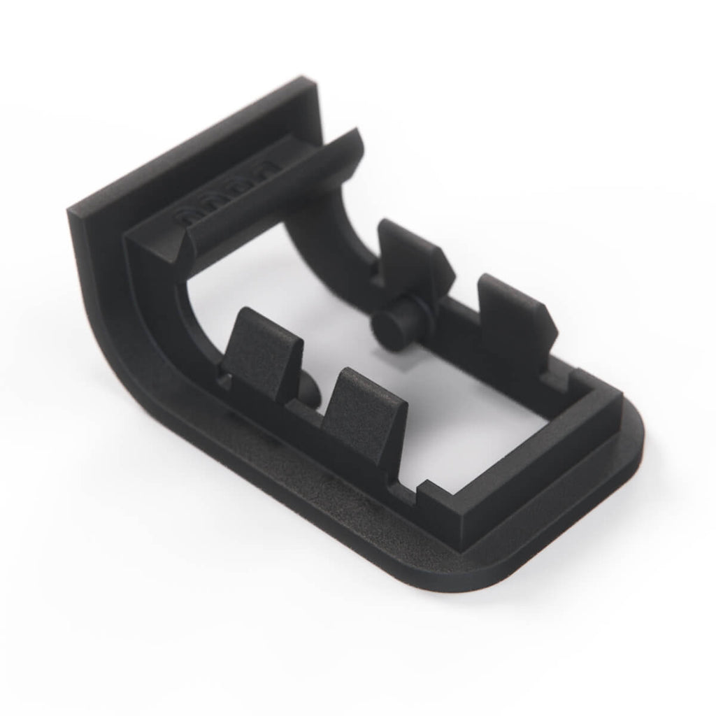Lancia Delta I Door Lock Knob Frame Black (82423011 / 82341779) — view 3