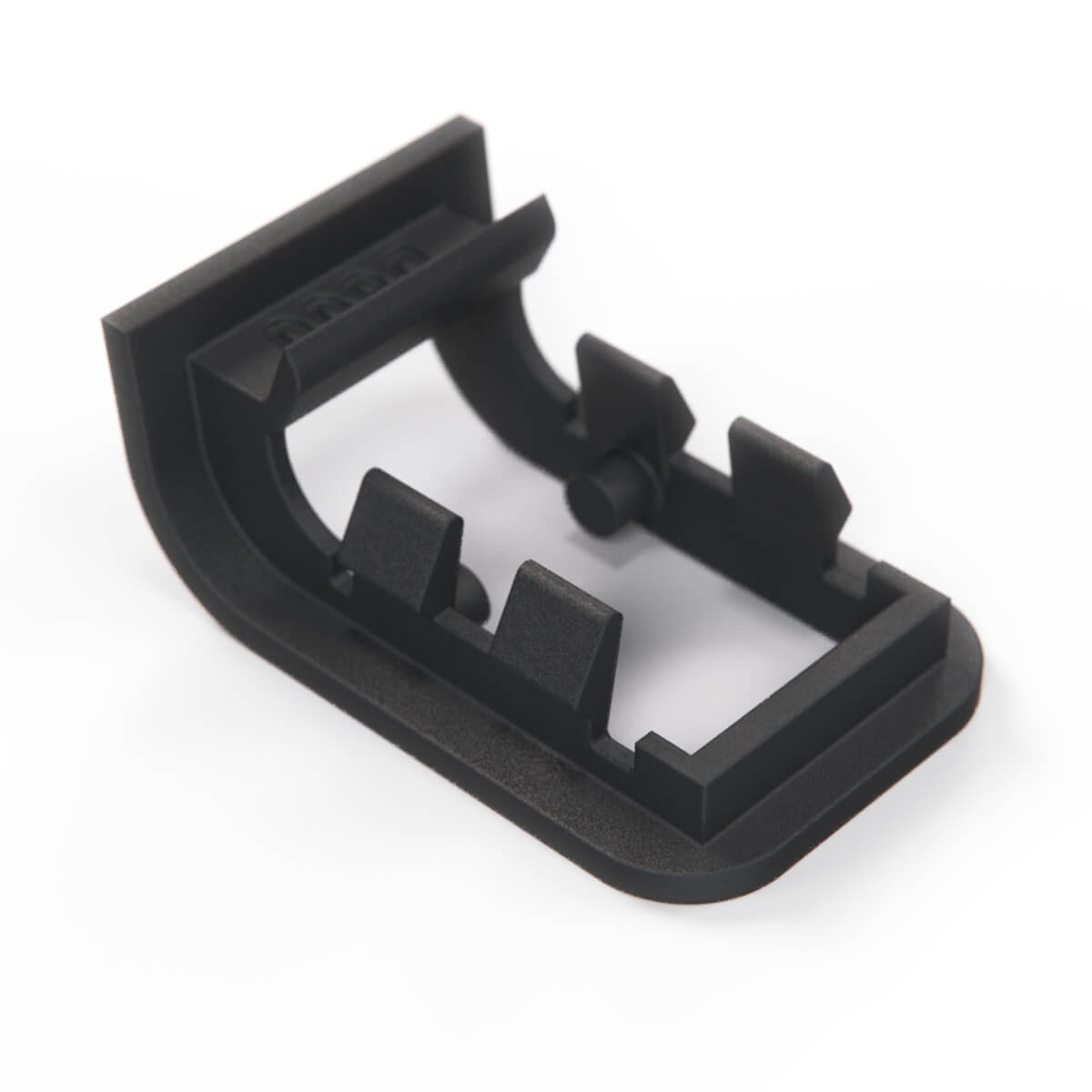 Lancia Delta I Door Lock Knob Frame Black (82423011 / 82341779) — view 3