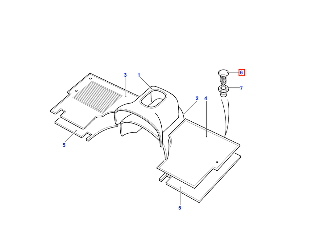 Land Rover Defender Discovery Fastener-Drive Set of 5 Black (MXC5451LOY) — view 4