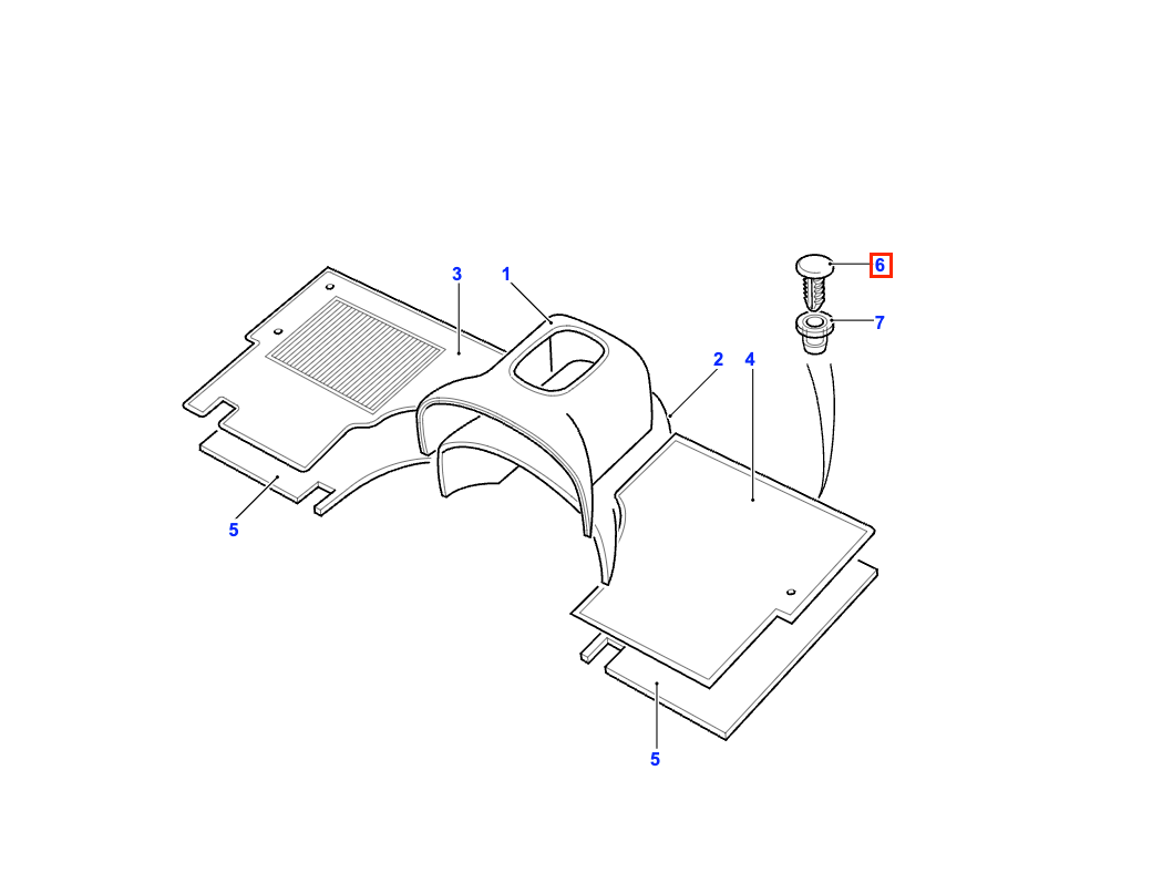 Land Rover Defender Discovery Fastener-Drive Set of 5 Black (MXC5451LOY) — view 4