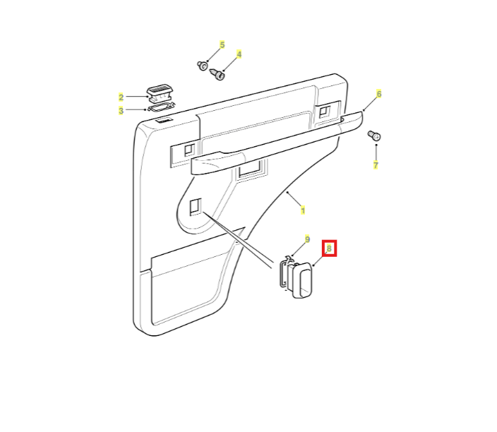 Land Rover Discovery 1 Escutcheon Rear Door Window Regulator Set of 2 Black (AWR6240LNF) — view 4