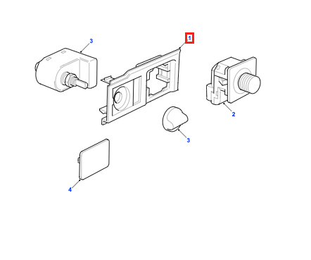 Land Rover Discovery 2 Power Mirror Control Switch Cover Anthracite AMR2498 — view 4