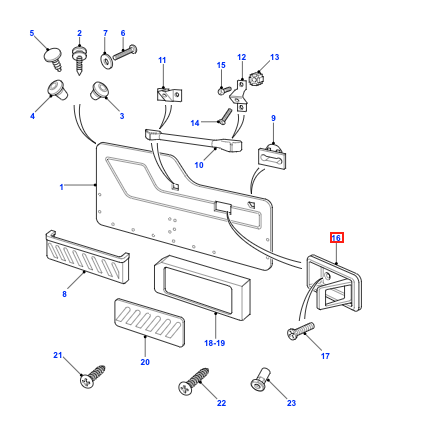 Land Rover Discovery Door Casing Handle Bezel Left or Right Black (DBP6533LNF / DBP6532LNF) — view 4