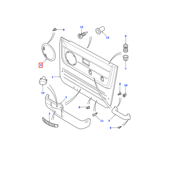 Land Rover Freelander L314 Door Speaker Cover Black (AWR5112PUY) — view 4