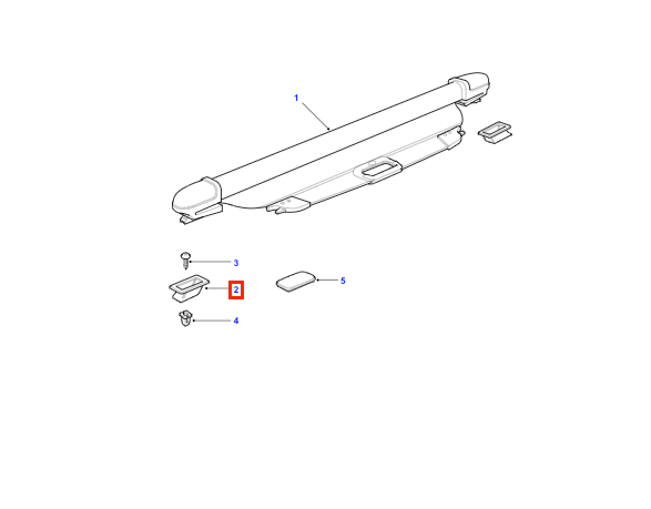 Land Rover Freelander L314 Loadspace Cover Bracket Anchor Light Smokestone (EQE100070) — view 4