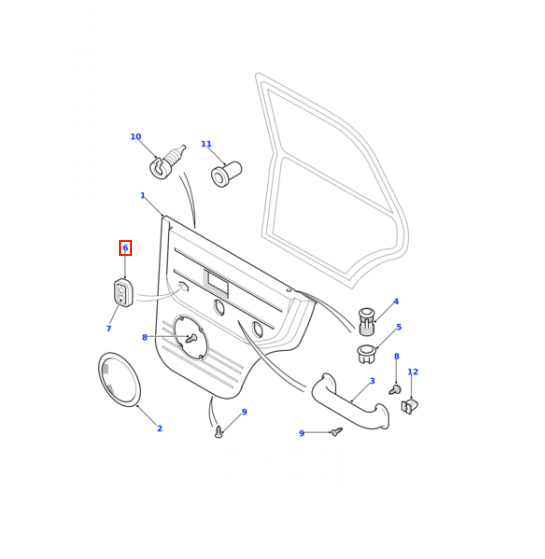 Land Rover Freelander L314 Window Switch Surround Trim Set of 2 Black (FVN000010LNF) — view 4