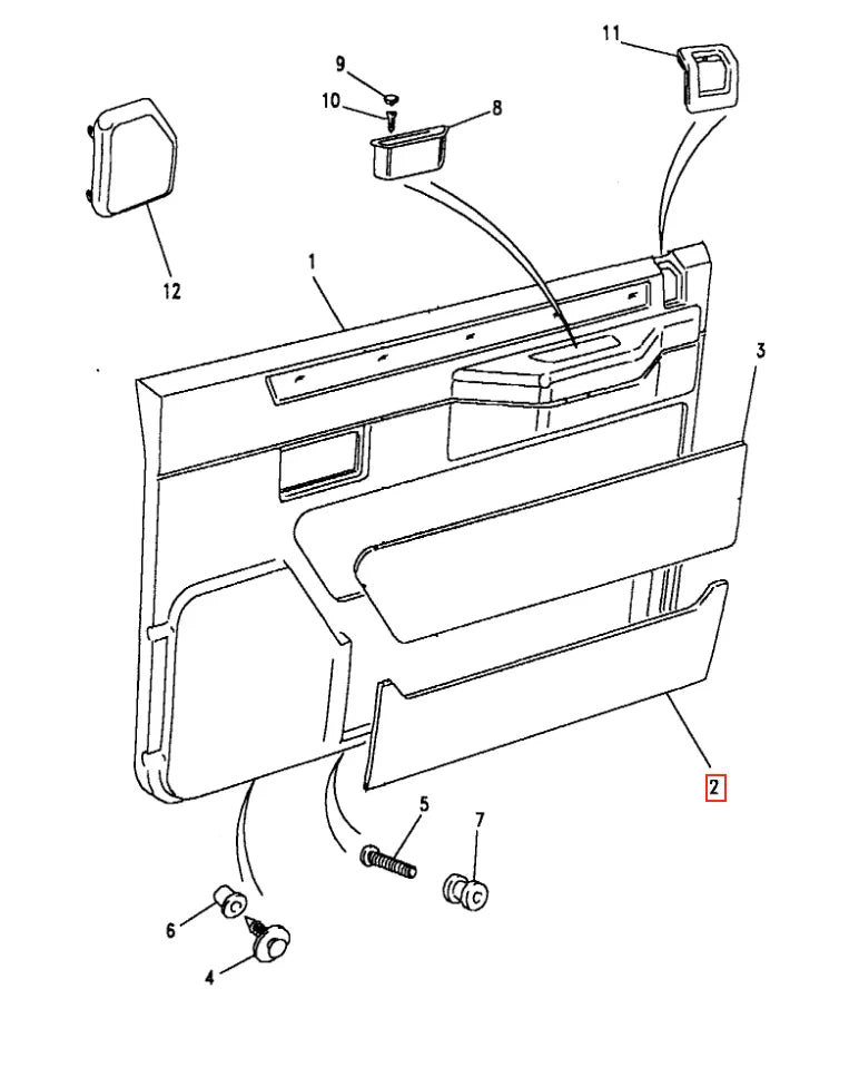 Land Rover Range Rover Classic Door Cards Map Pocket Left or Right All Colours (BTR4213LNF) — view 4