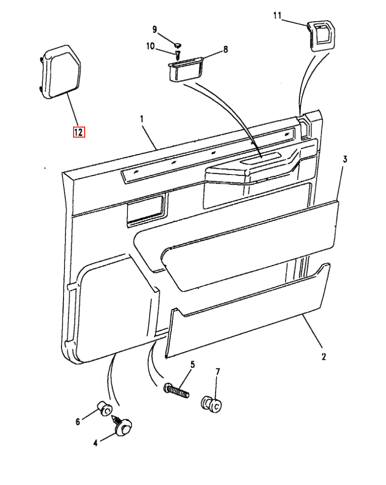 Land Rover Range Rover Classic Speaker Cover Frame Left or Right All Colours BTR9638 / BTR9639 — view 4
