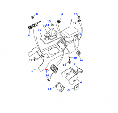 Land Rover Range Rover Classic Window Control Switch Centre Cover All Colours FHR100502GEN / AWR1439 / (BTR3644LNF) — view 4