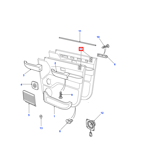 Land Rover Range Rover Escutcheon Door Sill Lock Chrome (STC61137) — view 5