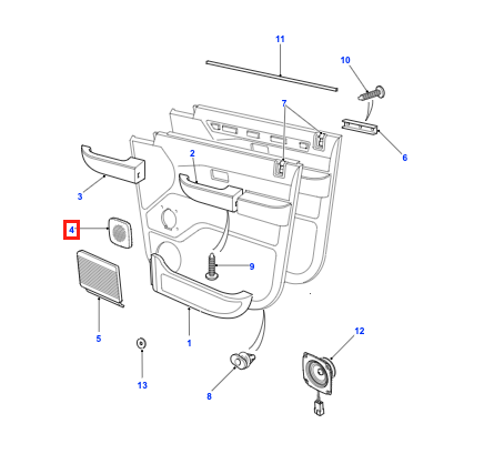 Land Rover Range Rover P38 Door Speaker Cover All Colours (BTR6678AUK) — view 4