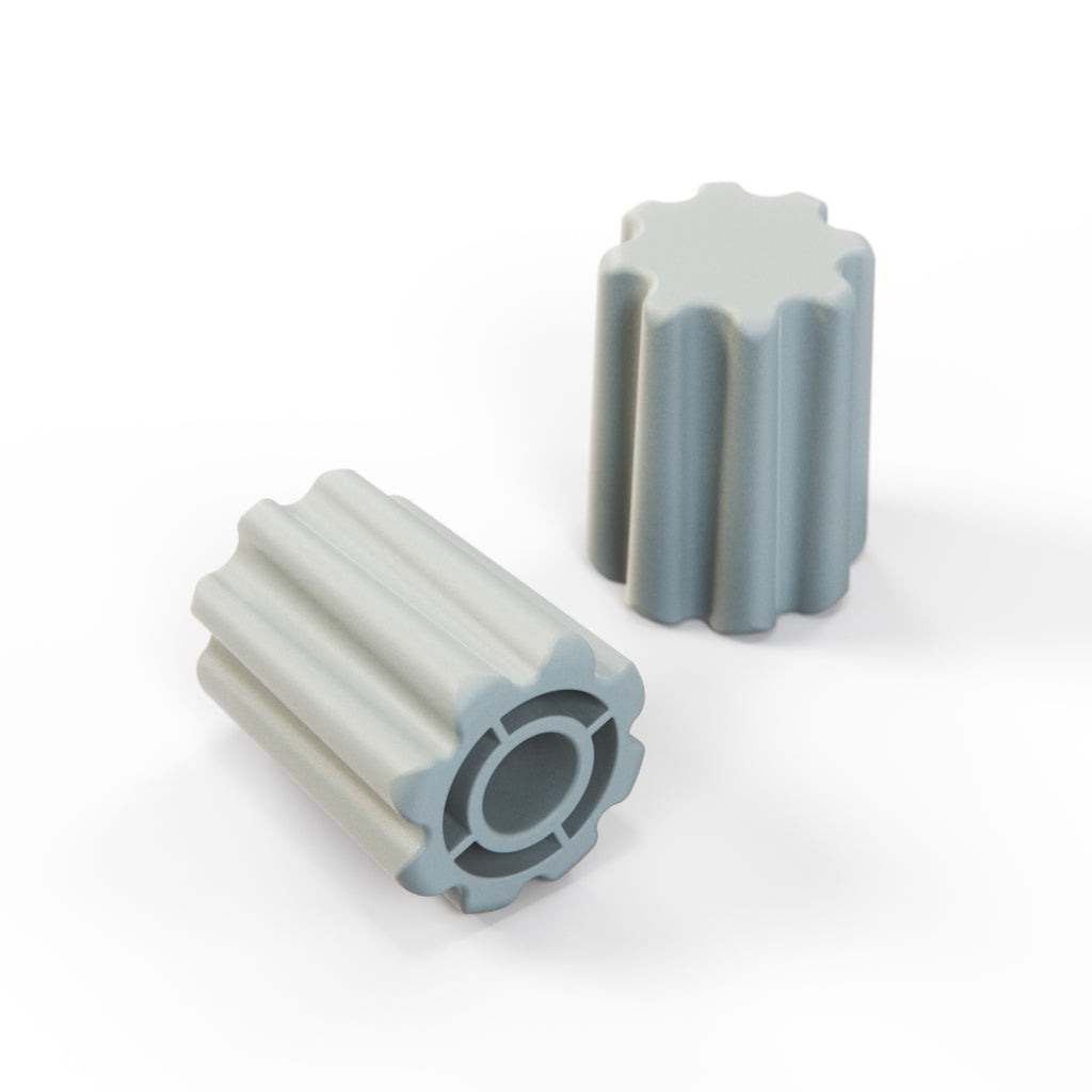 Land Rover Range Rover P38 Front Seat Armrest Adjuster Knob Set of 2 Ash Gray (BTR9254LNF) — view 3