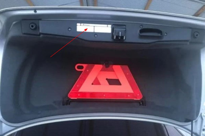Tyre Pressure Placard Label - AMG / Brabus / Lorinser Wide-Base - Replacement Decal — view 4