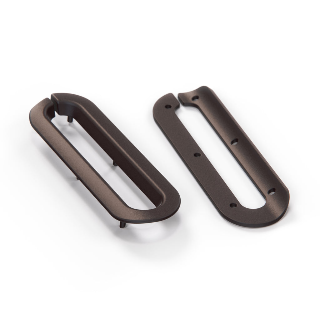 Maserati Biturbo Seat Belt Trim Left or Right Dark Brown (318353457 & 31853455 / 318353458 & 318353456) — view 3