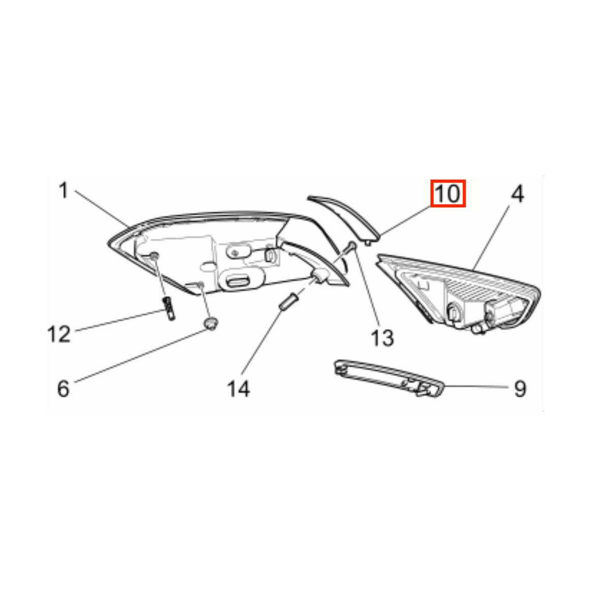 Maserati Ghibli M157 Taillight Screw Access Cover Cap Left or Right Black (670031004 / 670031005) — view 4