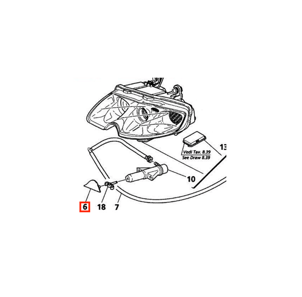 Maserati Quattroporte M139 Headlight Washer Cover Left or Right Chrome (10136828 / 10136826) — view 4