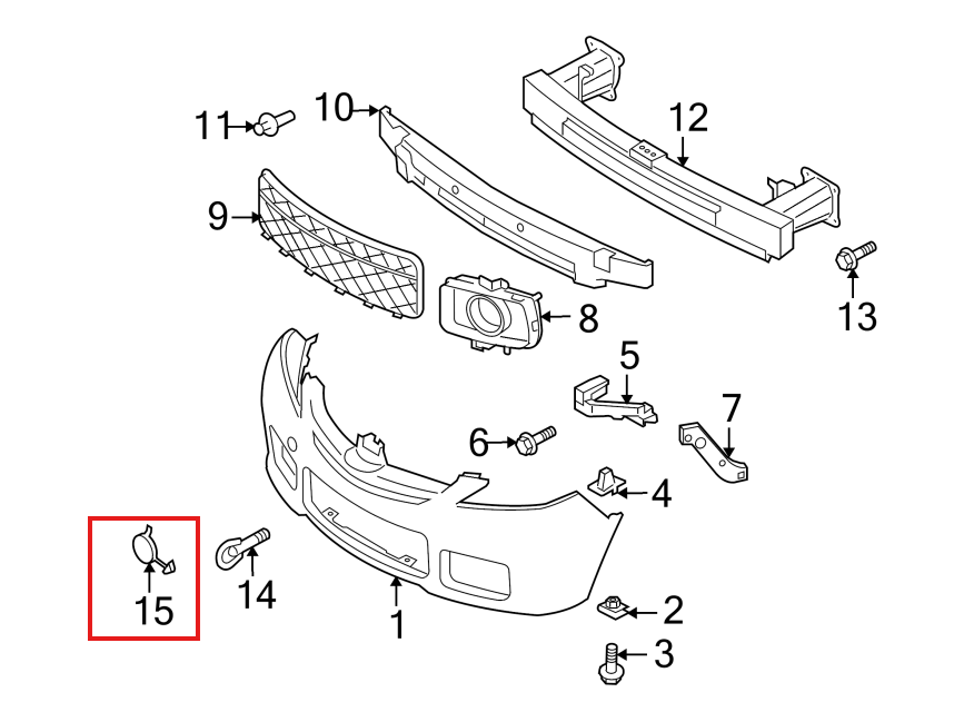Mazda 5 Mk1 Front Bumper Tow Eye Cover Primed (C23550A11) — view 5