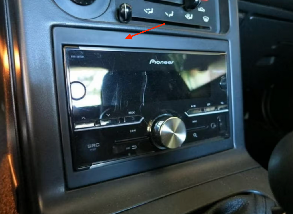 Mazda Miata MX5 Double Din Head Unit Bezel Black — view 3