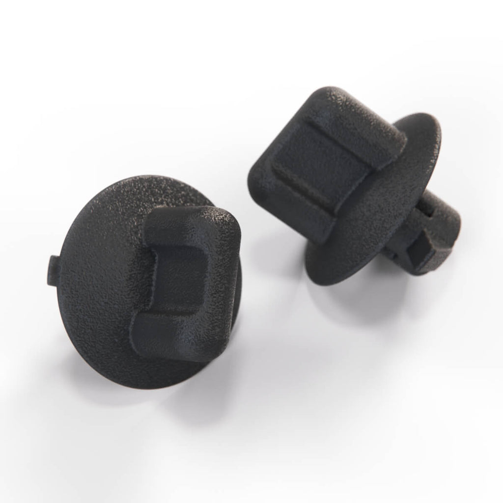 Mazda RX7 Rear Cargo Plastic Carpet Hold Downs Set of 2 Black — view 2