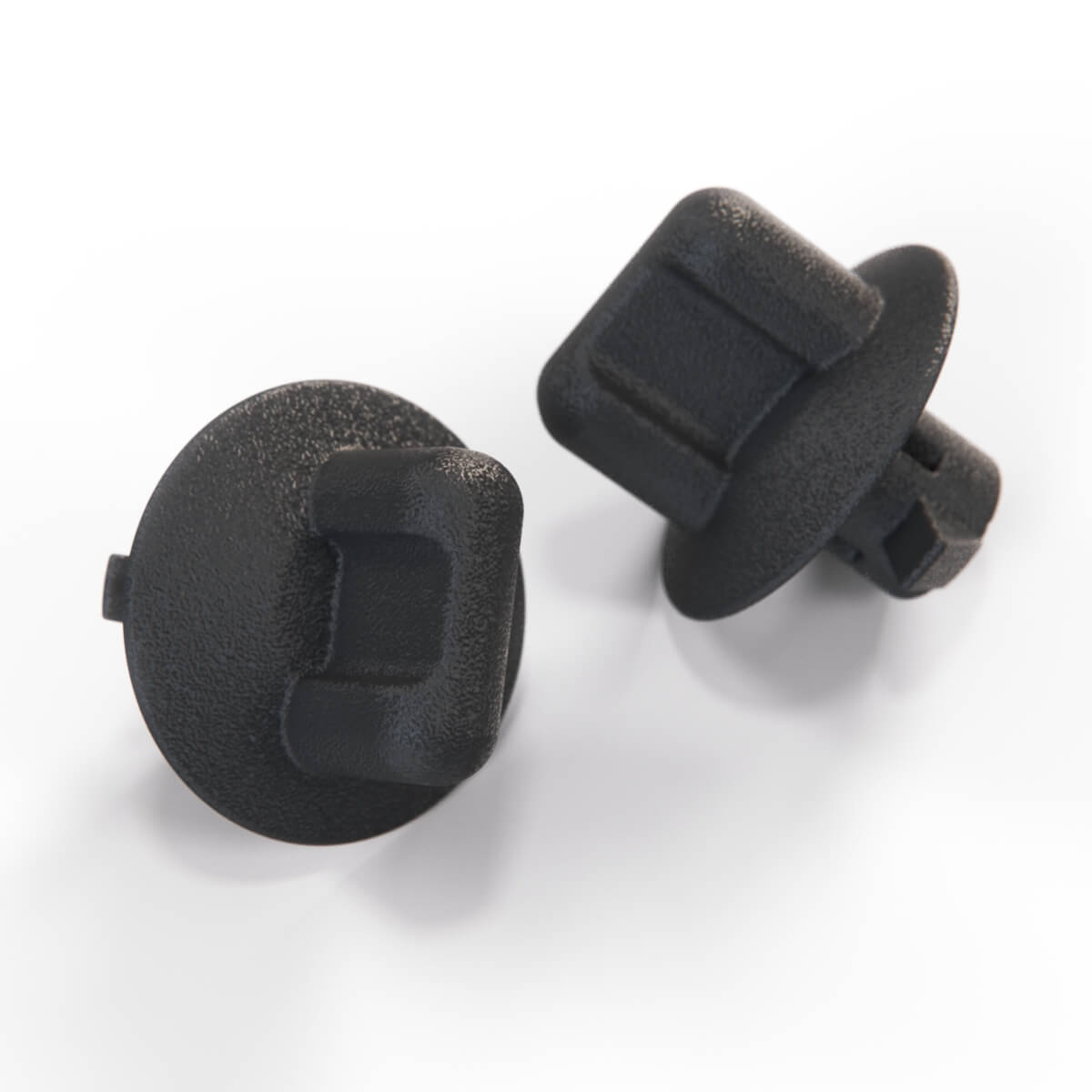 Mazda RX7 Rear Cargo Plastic Carpet Hold Downs Set of 2 Black — view 2