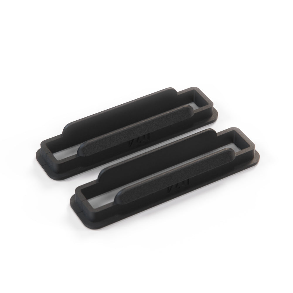 Mazda RX7 S2 Set of 2 Seat Belt Trim Brackets Black — view 2