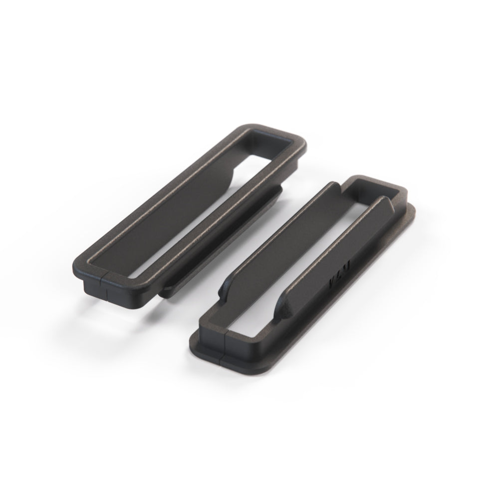 Mazda RX7 S2 Set of 2 Seat Belt Trim Brackets Black — view 3