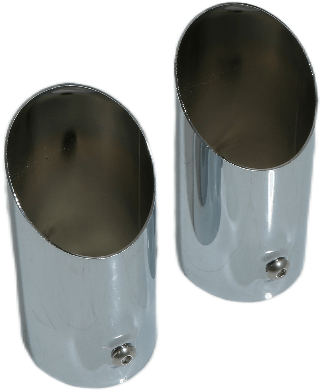 Mercedes-Benz R107 Glossy Chrome Exhaust Trim Set of 2 (A1074908421)