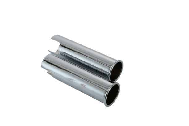 Mercedes-Benz R113 Mercedec Pagoda Glossy Chrome Exhaust Trim Set of 2 (A1134920214) — view 5
