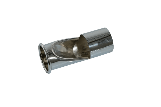 Mercedes-Benz W116 Glossy Chrome Exhaust Trim (A1164920514) — view 2
