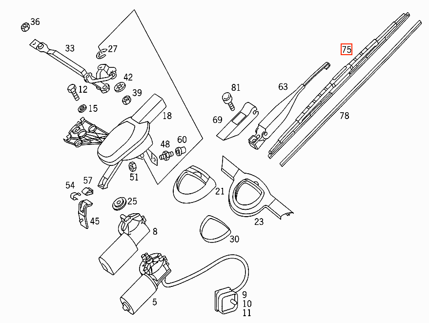 Mercedes-Benz BOSCH Wiper Blade for Mercedes Models — view 3
