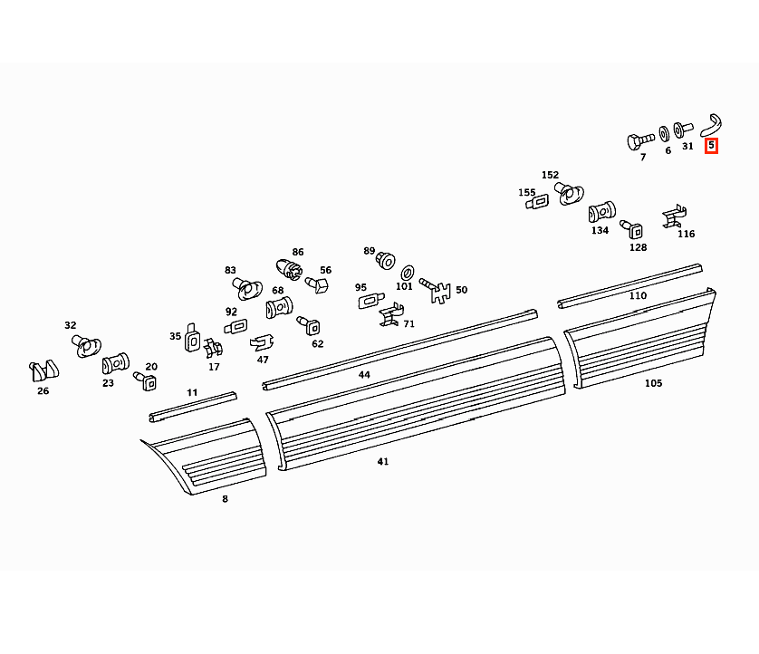 Mercedes-Benz C126 SEC W126 WALD Rear Corner Trim Left or Right Black or Chrome (A1266902580 / A1266902680) — view 7