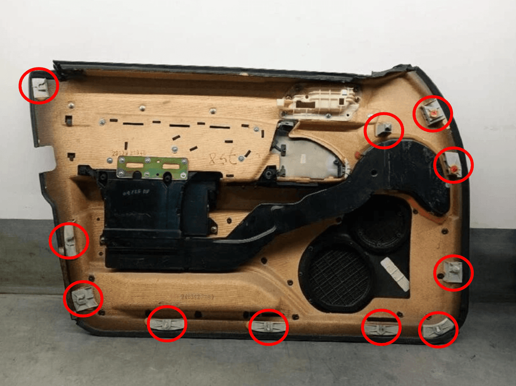 Mercedes-Benz C140 Door Card Interior Left or Right Door Panel Clips Position Set of 11 Black — view 4