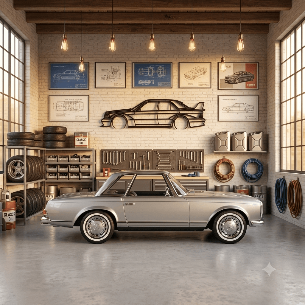 Mercedes-Benz Classic Car Mercedes-Benz W201 Evolution 3D Wall Art Decoration — view 5