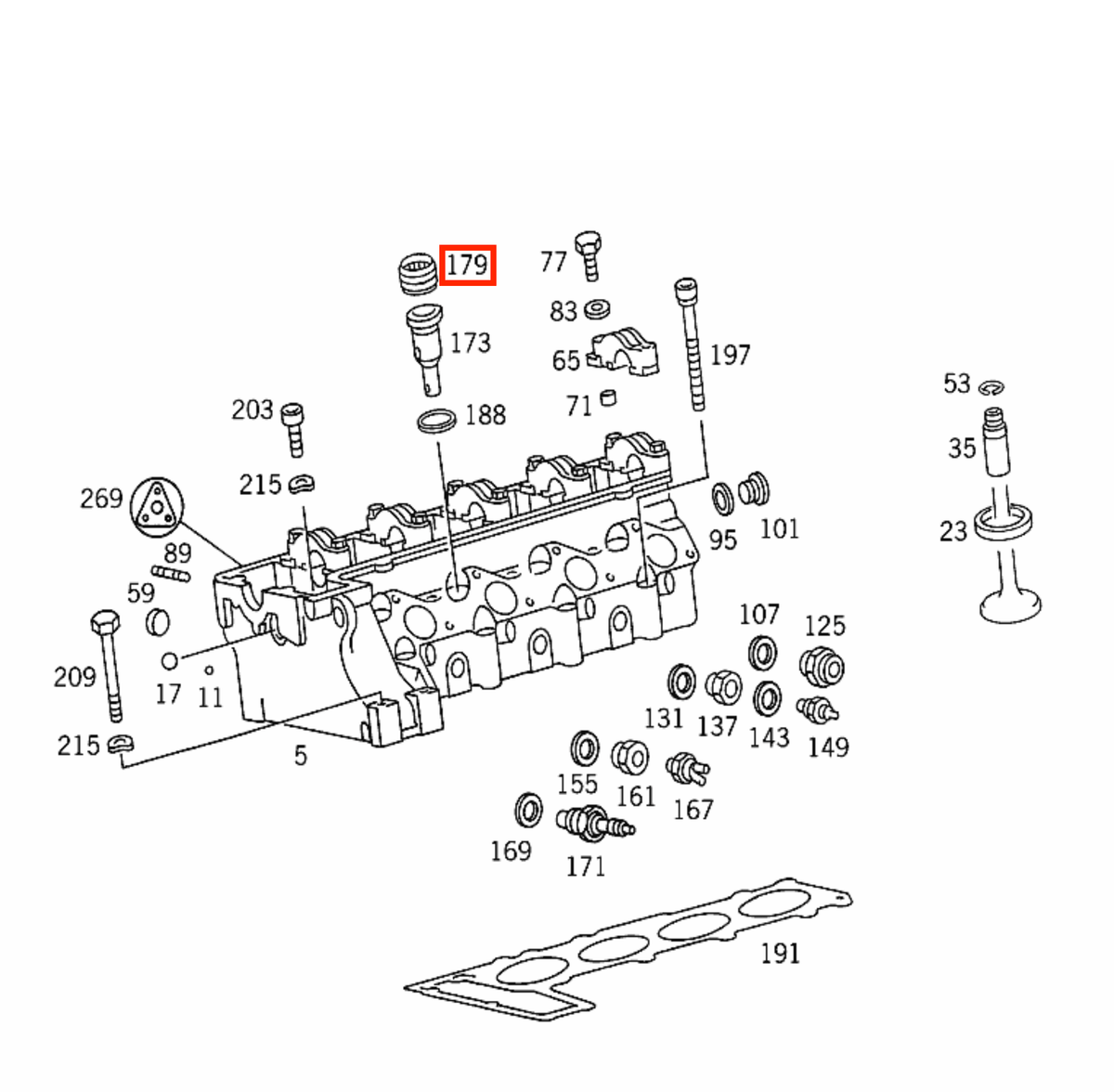 Mercedes-Benz Diesel OM 601 / OM 602 / OM 603 Engine Injector Socket Black (A6010170150) — view 4