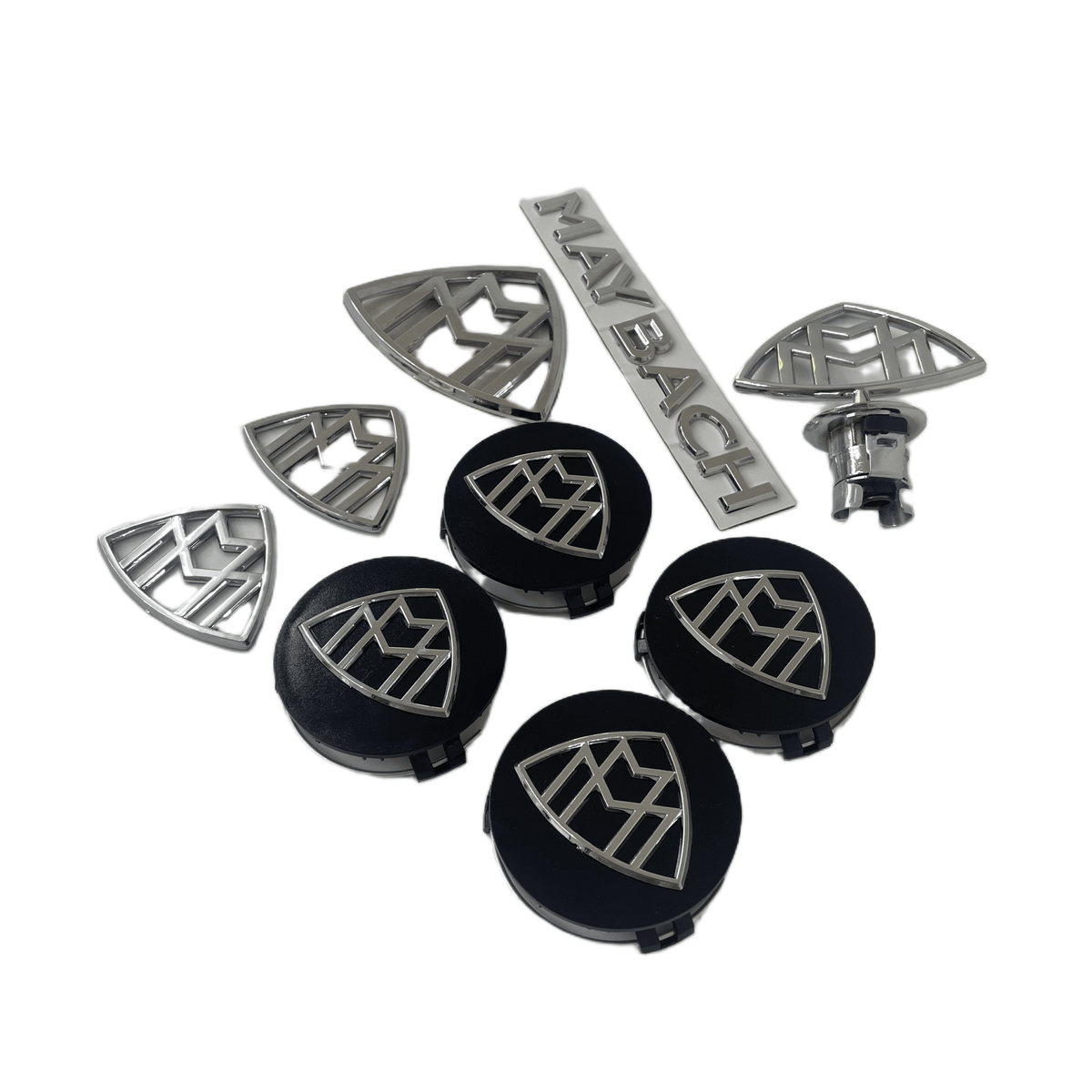 Mercedes-Benz Maybach W240 Badge Emblem Set of 9 (A2408170215 / A2407580158 / A2404000125) — view 2