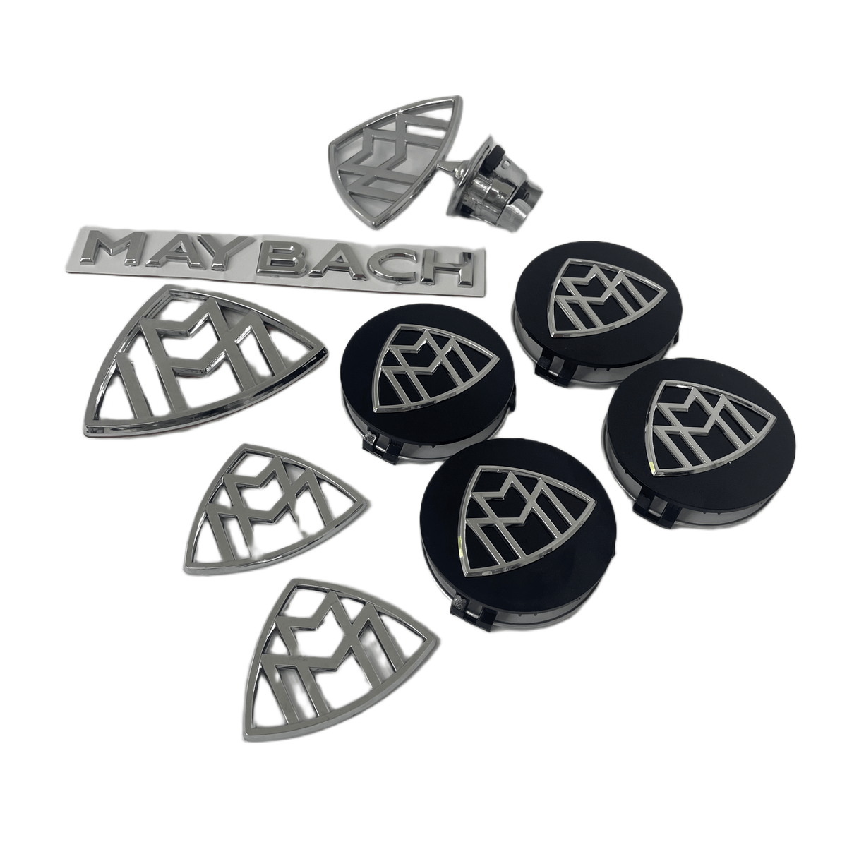 Mercedes-Benz Maybach W240 Badge Emblem Set of 9 (A2408170215 / A2407580158 / A2404000125) — view 3