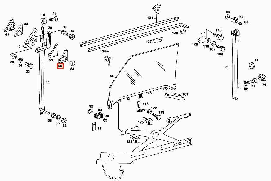 Mercedes-Benz R107 Door Mirror Triangle Cover Left or Right All Colours or Chrome (A1077250711 / A1077250811) — view 7