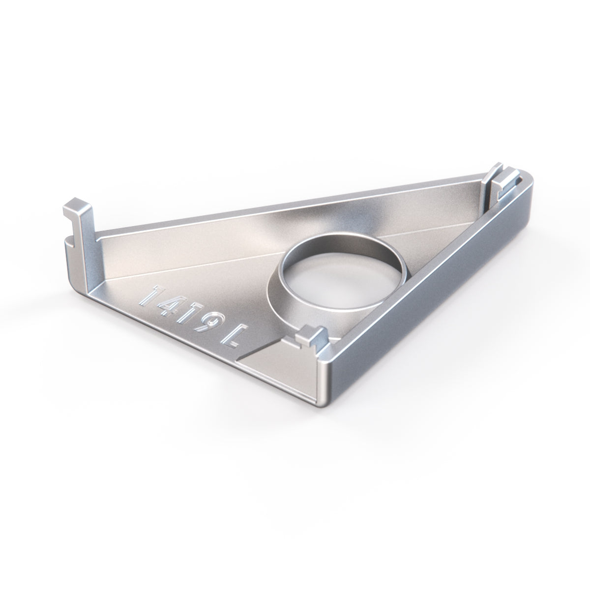 Mercedes-Benz R107 Interior Mirror Triangle Cover Left or Right Black or Chrome (A1077250711 / A1077250811) — view 2