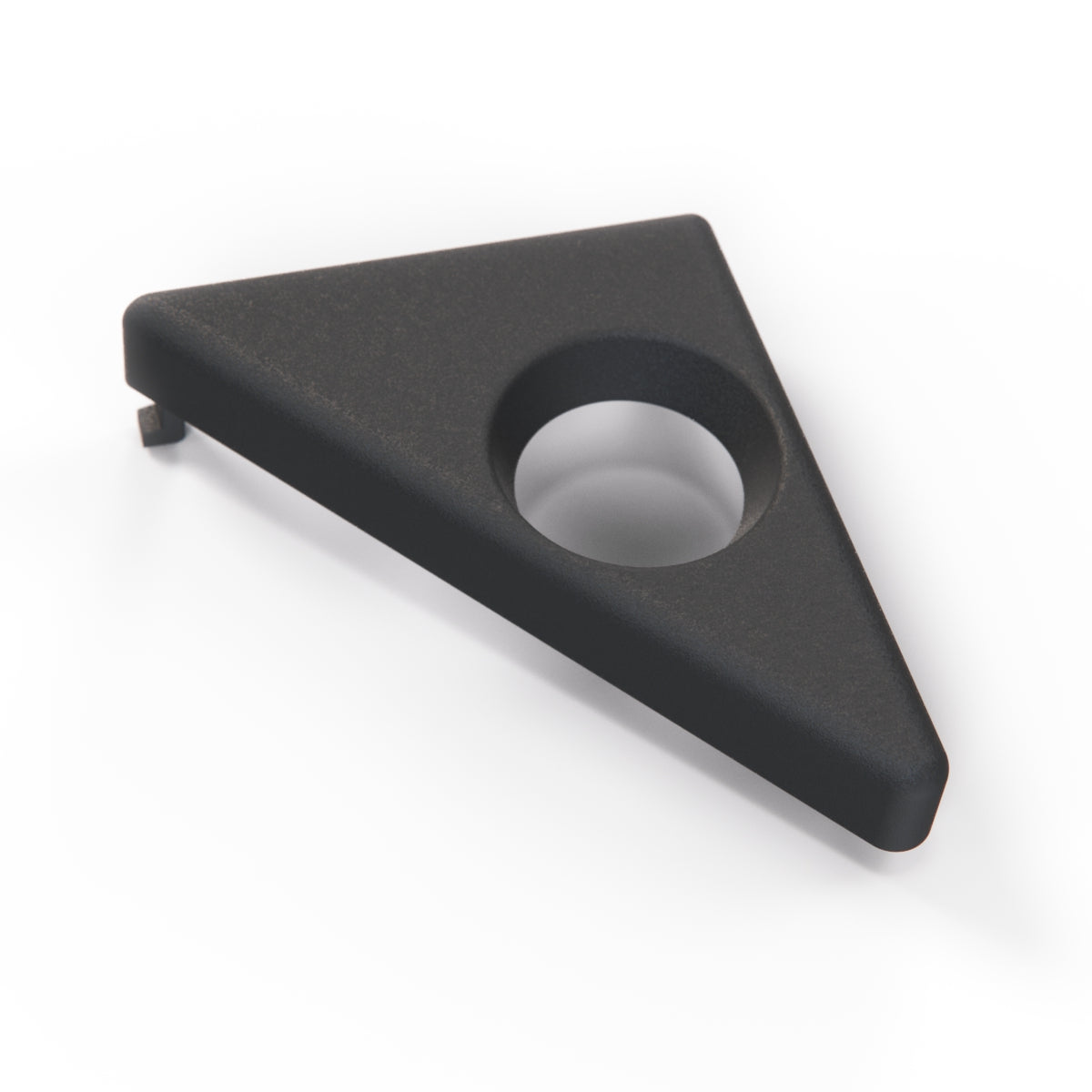 Mercedes-Benz R107 Interior Mirror Triangle Cover Left or Right Black or Chrome (A1077250711 / A1077250811) — view 4